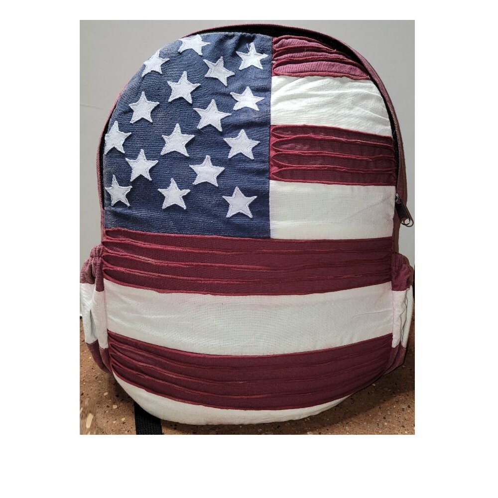 Patriotic, USA Flag Distressed/Vintage-Look Backpack